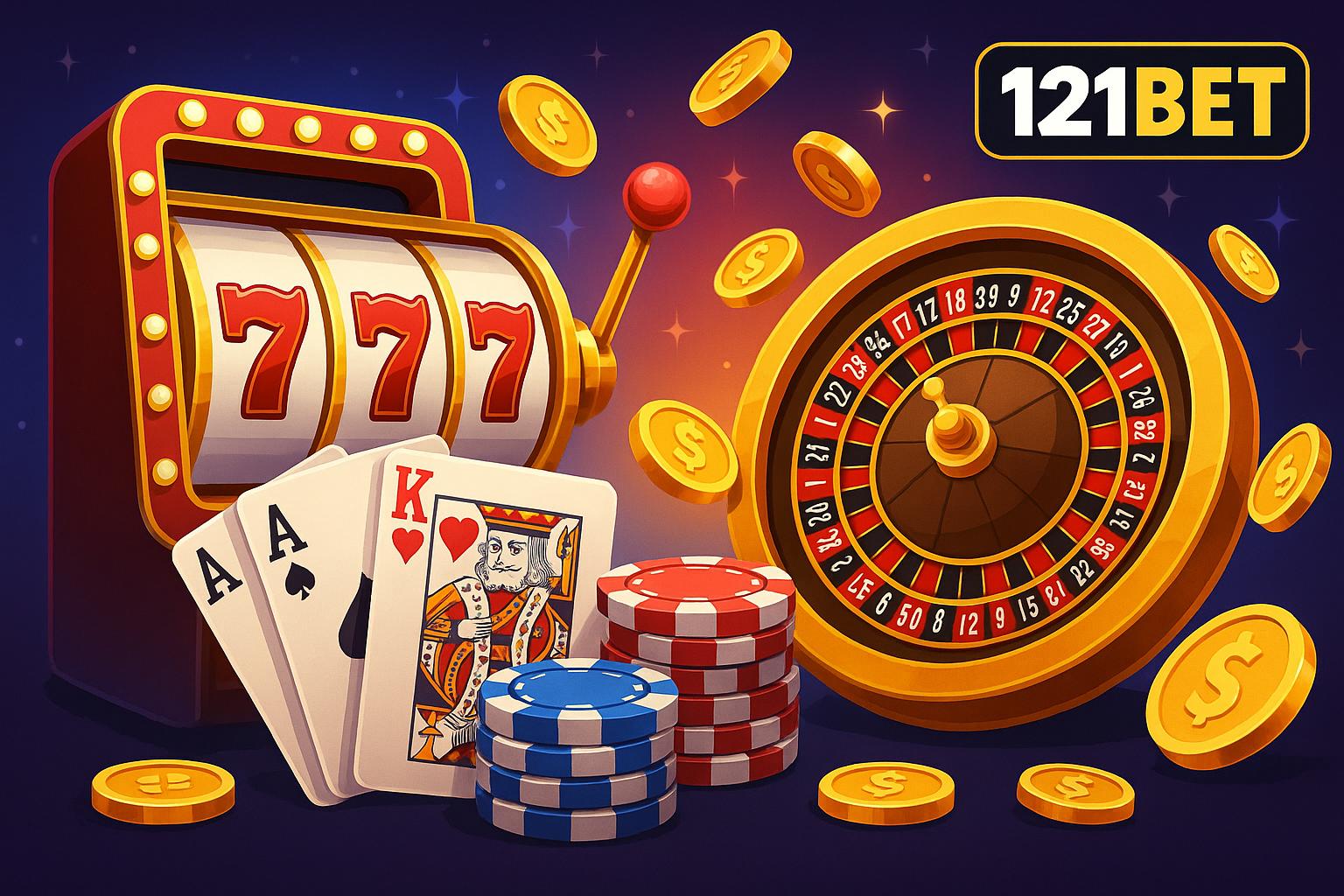 Jogos de cassino online inovadores e emocionantes na 121BET