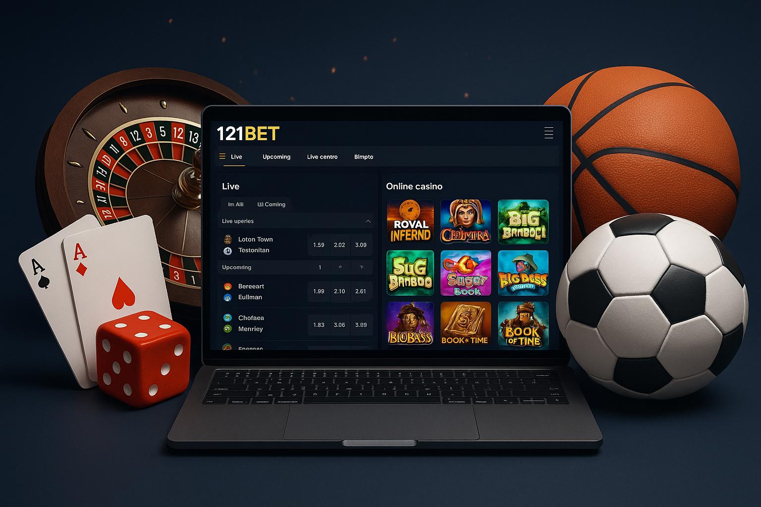 Aposte em apostas esportivas no cassino online 121BET